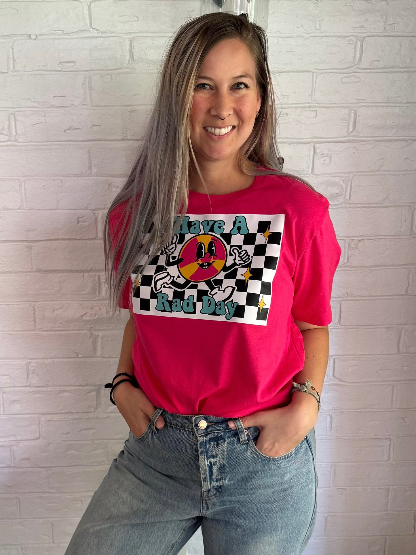 Have a Rad Day Tee (Hot Pink)